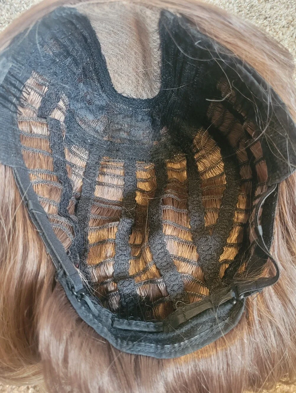 Aisi Long Wavy Ash Brown Realistic Synthetic Wig